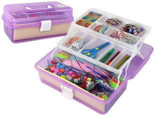 Radošais komplekts koferī Lean Toys, violets cena un informācija | Attīstošās rotaļlietas | 220.lv