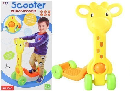 Skrejritenis bērniem Žirafe, dzeltens цена и информация | Rotaļlietas zīdaiņiem | 220.lv