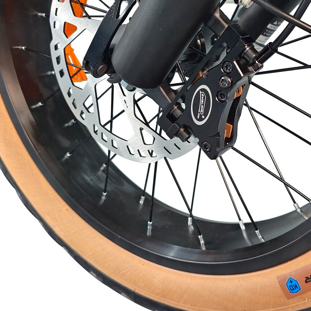 Elektriskais velosipēds Tourwheel T6, 20", oranžs cena un informācija | Elektrovelosipēdi | 220.lv