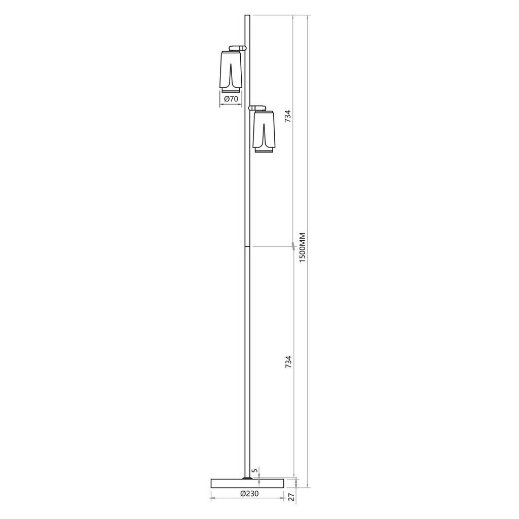 Milagro stāvlampa Flower ML0277 cena un informācija | Stāvlampas | 220.lv