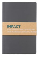 Блокнот IMPACT, XD COLLECTION, А5, 60 листов, 58 г/м², линованная бумага, каменная пыль, мягкий чёрный сп., крышка цена и информация | Тетради и бумажные товары | 220.lv