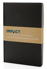 Блокнот IMPACT, XD COLLECTION, А5, 64 листа, 58 г/м², линованная бумага, каменная пыль, твердая черная обложка цена и информация | Тетради и бумажные товары | 220.lv