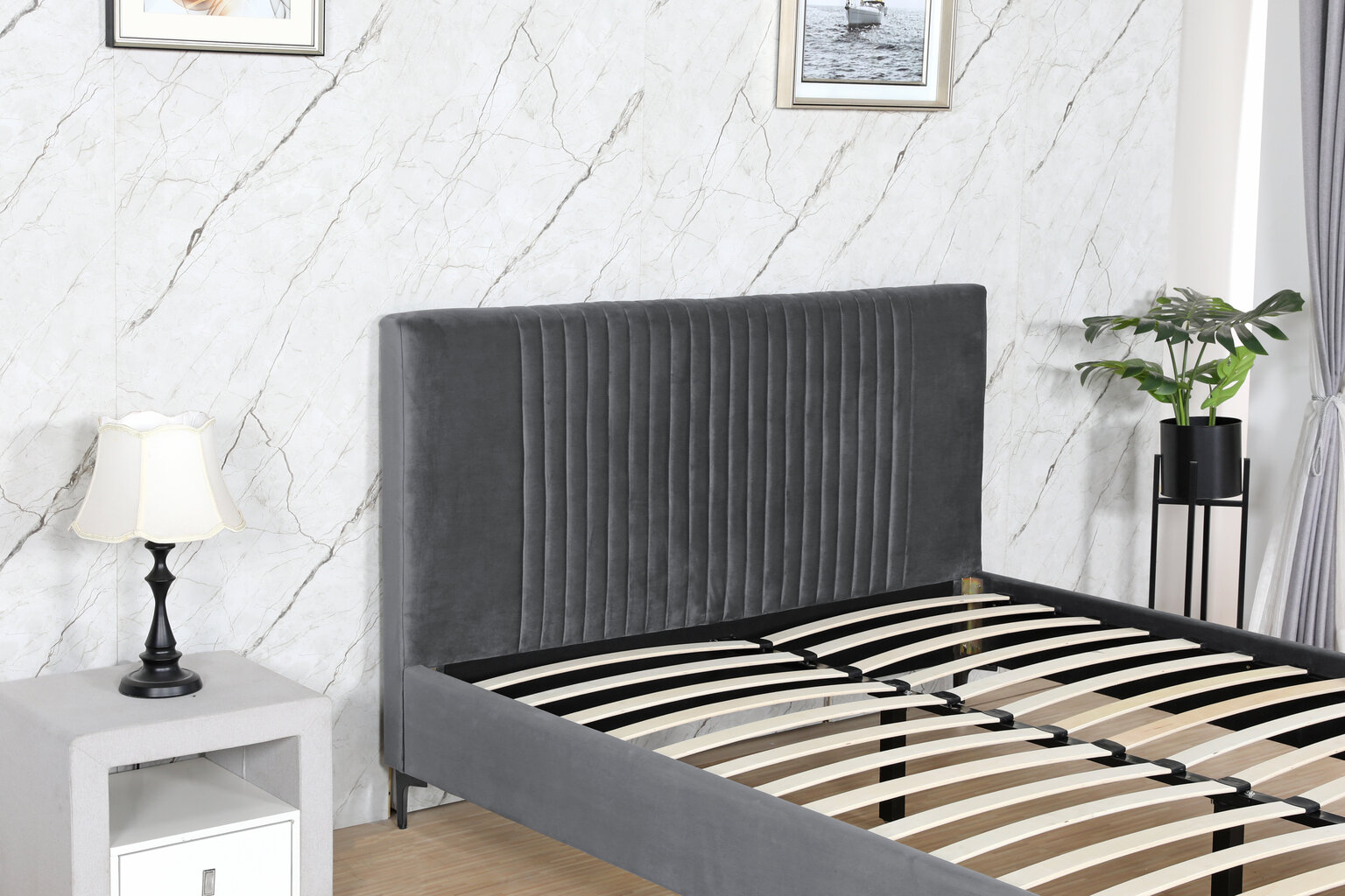Divvietīga gulta Sofaforma Kronas, 160x200 cm, pelēks cena un informācija | Gultas | 220.lv