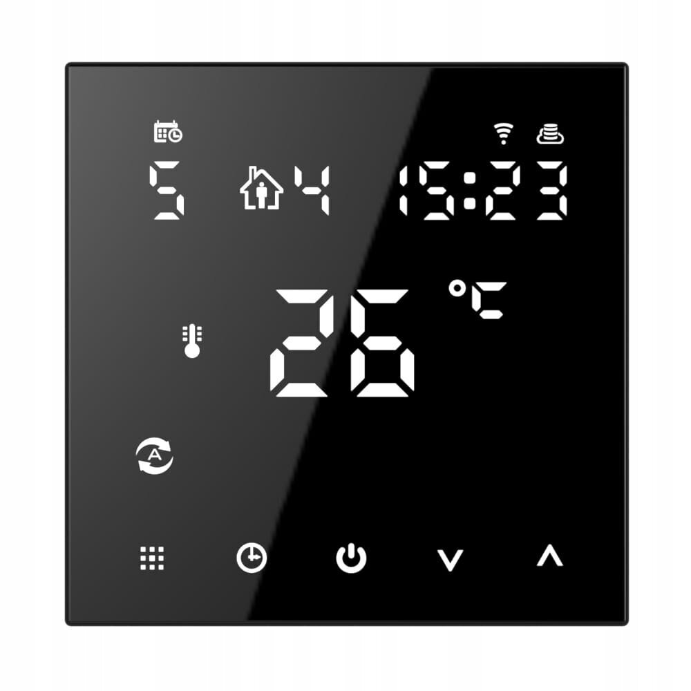Zigbee istabas termostats Tuya 3A melns PRO2 цена и информация | Siltās grīdas | 220.lv