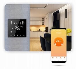 Zigbee istabas termostats Tuya 3A melns PRO2 цена и информация | Нагревательные коврики для пола и зеркал | 220.lv