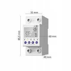 Tuya 1-63A WiFi enerģijas mērītājs ar drošinātāju cena un informācija | Elektrības slēdži, rozetes | 220.lv
