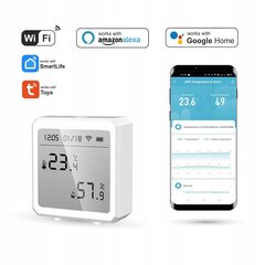 Tuya WiFi temperatūras un mitruma sensors цена и информация | Датчики | 220.lv