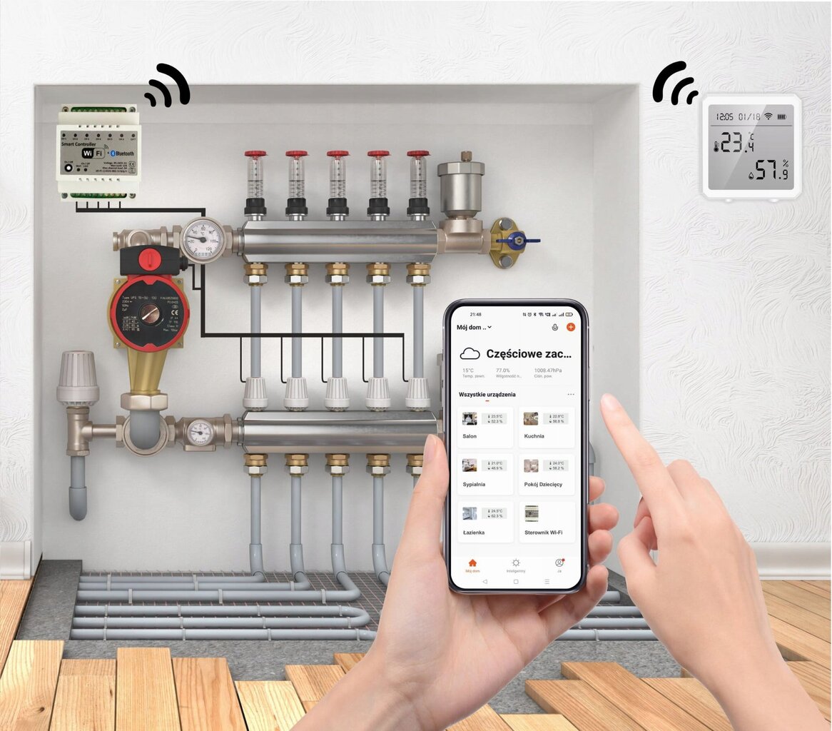 Tuya WiFi temperatūras un mitruma sensors cena un informācija | Sensori | 220.lv