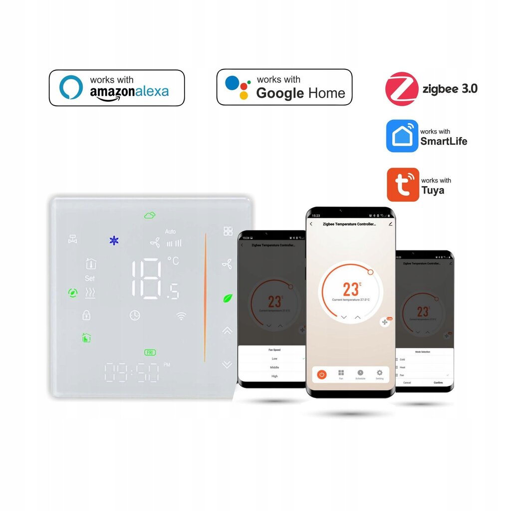 Zigbee Tuya divrežīmu termostats apkure dzesēšana cena un informācija | Siltās grīdas | 220.lv