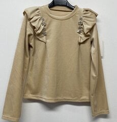 Детская блузка 221603 02, бежевая цена и информация | Рубашки для девочек | 220.lv