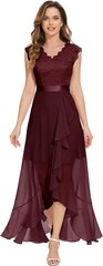 Элегантное платье Dressystar, v-образный вырез, красное цена и информация | Платья | 220.lv