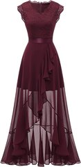 Элегантное платье Dressystar, v-образный вырез, красное цена и информация | Платья | 220.lv