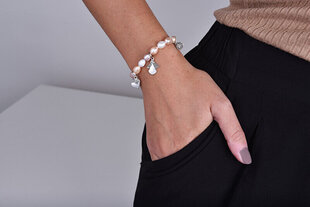 Pērļu rokassprādze ar piekariņiem sievietēm JwL Luxury Pearls, JL0419 cena un informācija | Rokassprādzes | 220.lv
