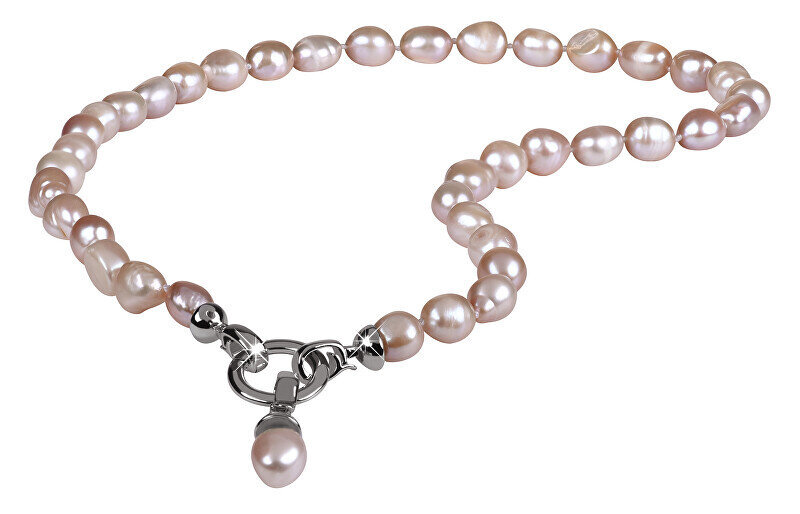 Kaklarota sievietēm JwL Luxury Pearls JL0555 no īstām rozā pērlēm cena un informācija | Kaklarotas | 220.lv