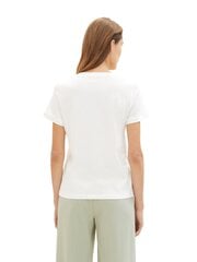 Женская футболка Tom Tailor, белая цена и информация | Футболка женская | 220.lv