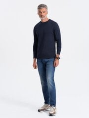 мужская рубашка с v-образным вырезом и длинным рукавом — темно-синяя v2 om-lscl-0110 цена и информация | Мужские футболки | 220.lv
