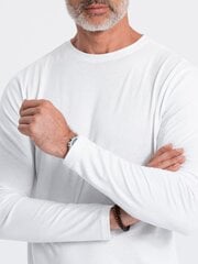T-krekls ar garām piedurknēm vīriešiem Ombre Clothing V4, balts cena un informācija | Vīriešu T-krekli | 220.lv