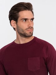 T-krekls ar garām piedurknēm vīriešiem Ombre Clothing V6, sarkans cena un informācija | Vīriešu T-krekli | 220.lv