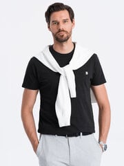 T-krekls vīriešiem Ombre Clothing V5 S1621, melns cena un informācija | Vīriešu T-krekli | 220.lv