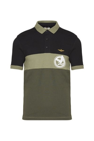 Polo krekls vīriešiem Aeronautica Militare Verde-Scuro 32875, zaļš cena un informācija | Vīriešu T-krekli | 220.lv
