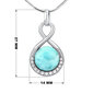 Sudraba kulons ar dabīgo Larimar Silvego, JSTS14709LR цена и информация | Kaklarotas | 220.lv