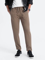 мужские спортивные штаны морковного кроя - коричневые v2 om-pask-0166 цена и информация | Мужская спортивная одежда | 220.lv