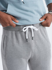 мужские спортивные штаны морковного кроя - серый меланж v3 om-pask-0166 цена и информация | Мужская спортивная одежда | 220.lv