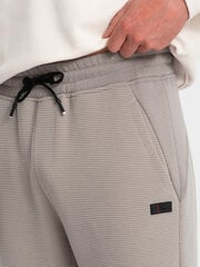 мужские спортивные штаны из ткани пуфик со вставками - ясень v4 om-pask-0127 цена и информация | Мужская спортивная одежда | 220.lv
