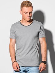 однотонная футболка s1385 - темно-серая цена и информация | Мужские футболки | 220.lv