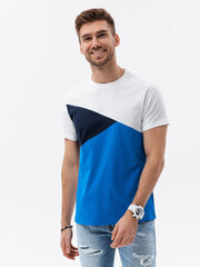 T-krekls vīriešiem Ombre Clothing V4 S1640, zils cena un informācija | Vīriešu T-krekli | 220.lv