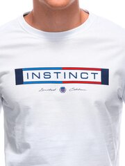 T-krekls vīriešiem Edoti S1795, balts cena un informācija | Vīriešu T-krekli | 220.lv