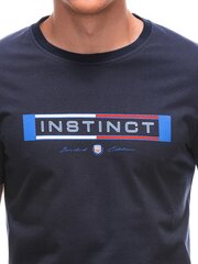 мужская футболка s1795 - темно-синяя цена и информация | Мужские футболки | 220.lv