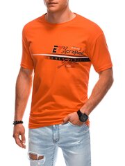 футболка с принтом s1838 - оранжевая цена и информация | Мужские футболки | 220.lv