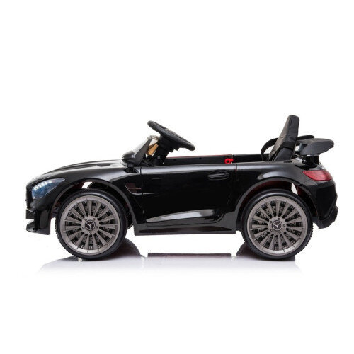 Vienvietīgs bērnu elektromobilis Mercedes Benz AMG GTR, melns cena un informācija | Bērnu elektroauto | 220.lv