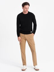 мужские однотонные брюки с карманами-карго - светло-коричневые v4 om-pacg-0178 цена и информация | Мужские брюки | 220.lv