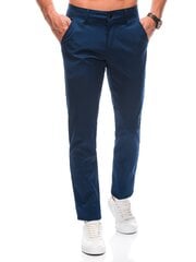 мужские брюки-чиносы p1425 - темно-синие цена и информация | Мужские брюки | 220.lv