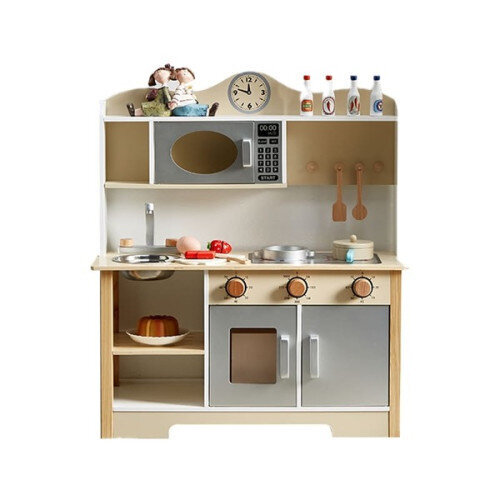 Koka bērnu virtuve ar 15 piederumiem, balta cena un informācija | Rotaļlietas meitenēm | 220.lv