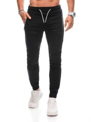 брюки мужские для бега p1383 - черные цена и информация | Мужская спортивная одежда | 220.lv