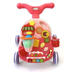 Обучающый раздвижной стол-коляска, розовый цена и информация | Игрушки для малышей | 220.lv