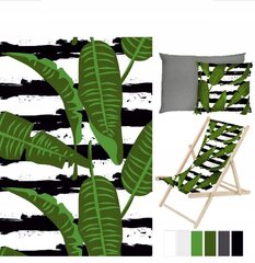 Ūdensnecaurlaidīgs audums Banana Leaves, 145 cm цена и информация | Ткани | 220.lv