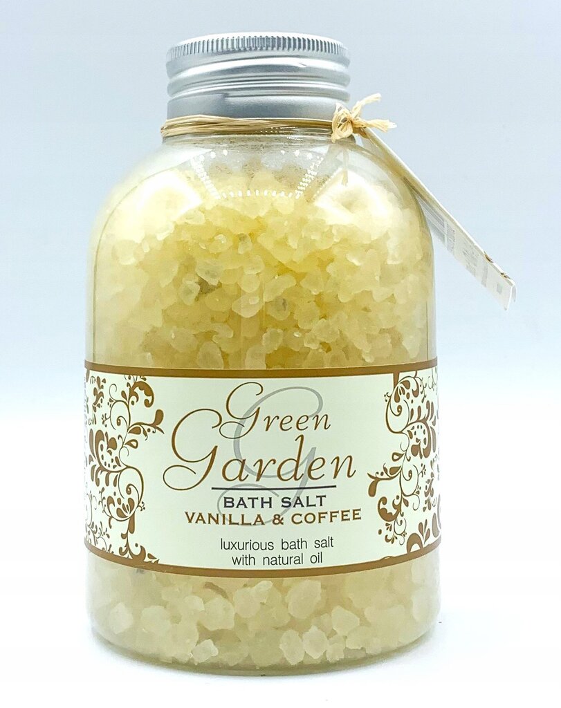 Vannas sāls Green Garden Bath Salt Vanilla & Coffee, 600 g цена и информация | Dušas želejas, eļļas | 220.lv