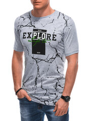 мужская футболка s1854 - серая цена и информация | Мужские футболки | 220.lv