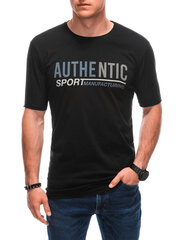 мужская футболка s1869 - черная цена и информация | Мужские футболки | 220.lv