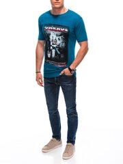 мужская футболка s1860 - темно-синяя цена и информация | Мужские футболки | 220.lv