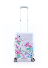 Чемодан ELLE Flower, S, белый  цена и информация | Чемоданы, дорожные сумки | 220.lv