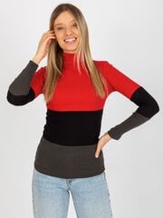 Женский черно-бежевый свитер с высоким воротником цена и информация | Женские кофты | 220.lv