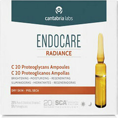 Mitrinošas ampulas sausais ādai Endocare Radiance Proteoglycans, 30 x 2 ml cena un informācija | Serumi sejai, eļļas | 220.lv