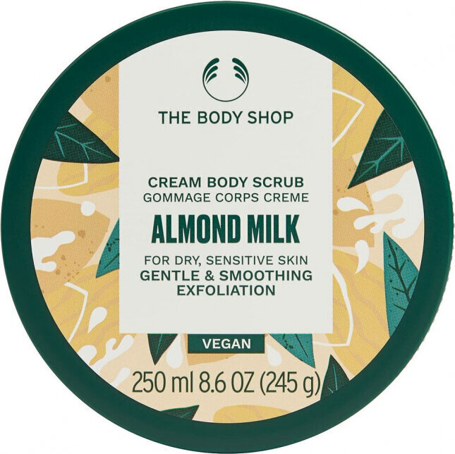 Ķermeņa skrubis sausai un jūtīgai ādai The Body Shop Almond Milk 250 ml цена и информация | Ķermeņa skrubji | 220.lv