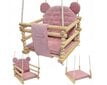 Bērnu koka šūpoles, rozā цена и информация | Bērnu šūpuļkrēsliņi | 220.lv