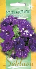 Петуния Dot Star F1 Deep Violet цена и информация | Семена цветов | 220.lv